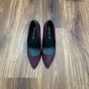 dark cherry plum lizard print heels